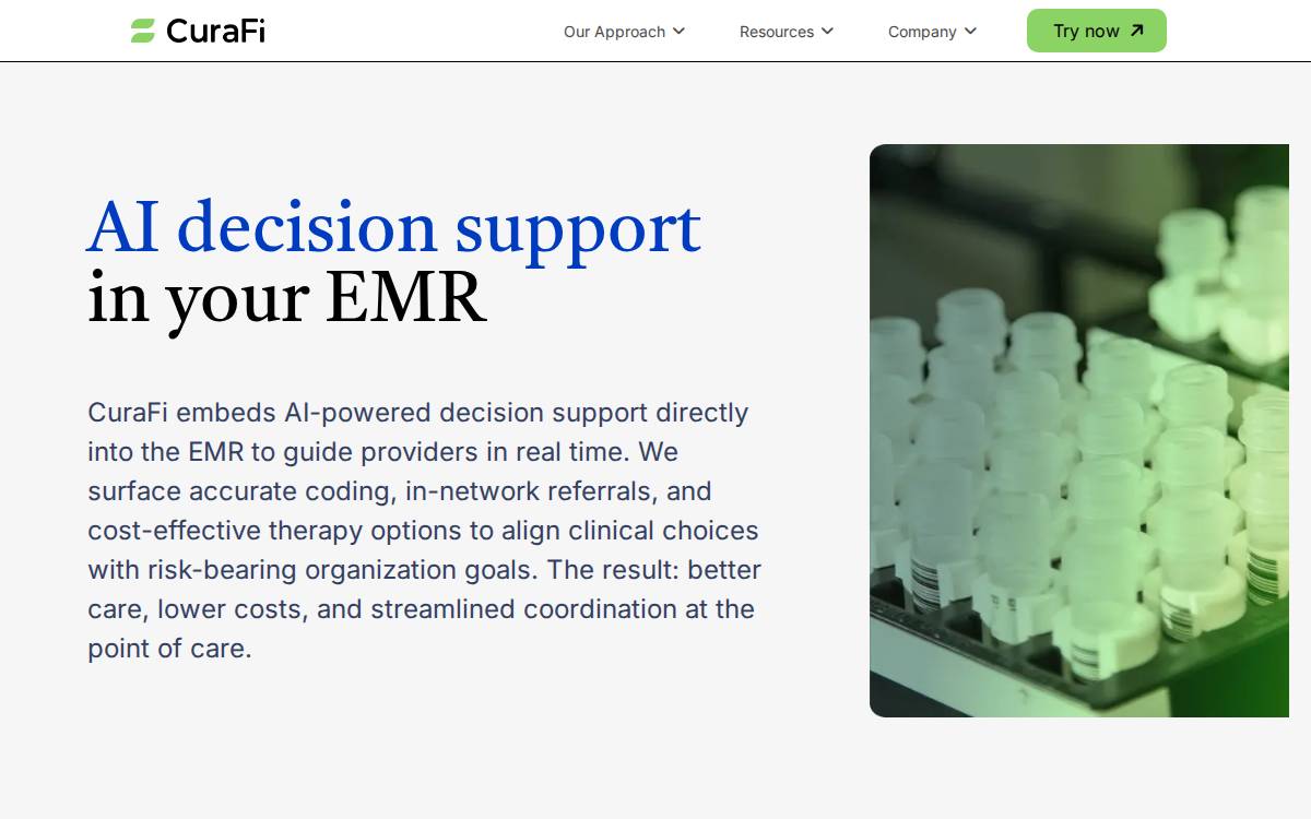 Curafi website preview