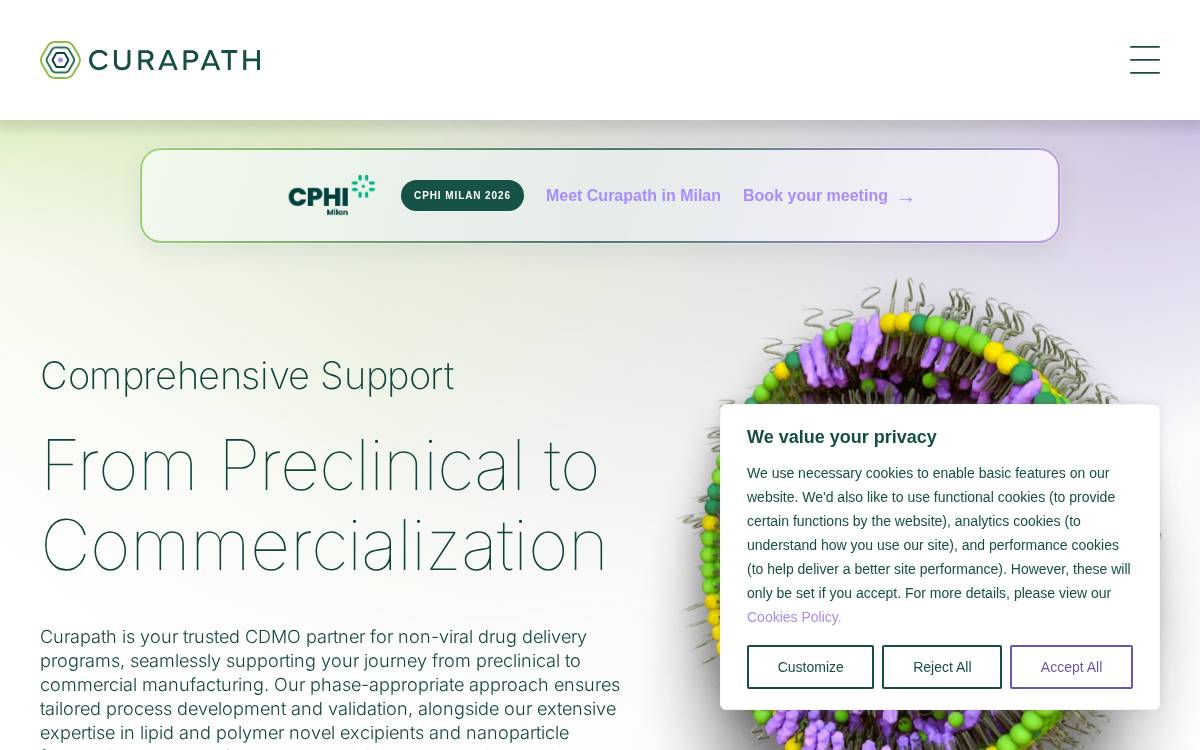 Curapath website preview