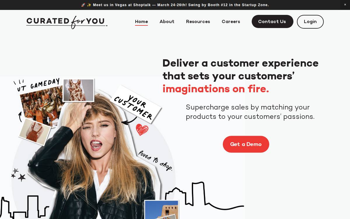 Curated for You website preview