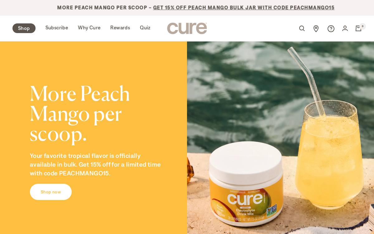 Cure website preview