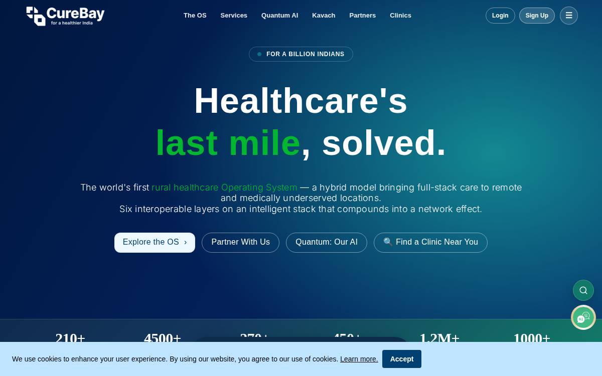 Curebay website preview