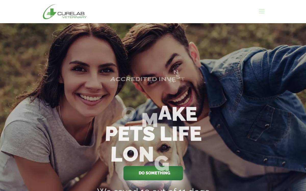 Curelab Veterinary website preview