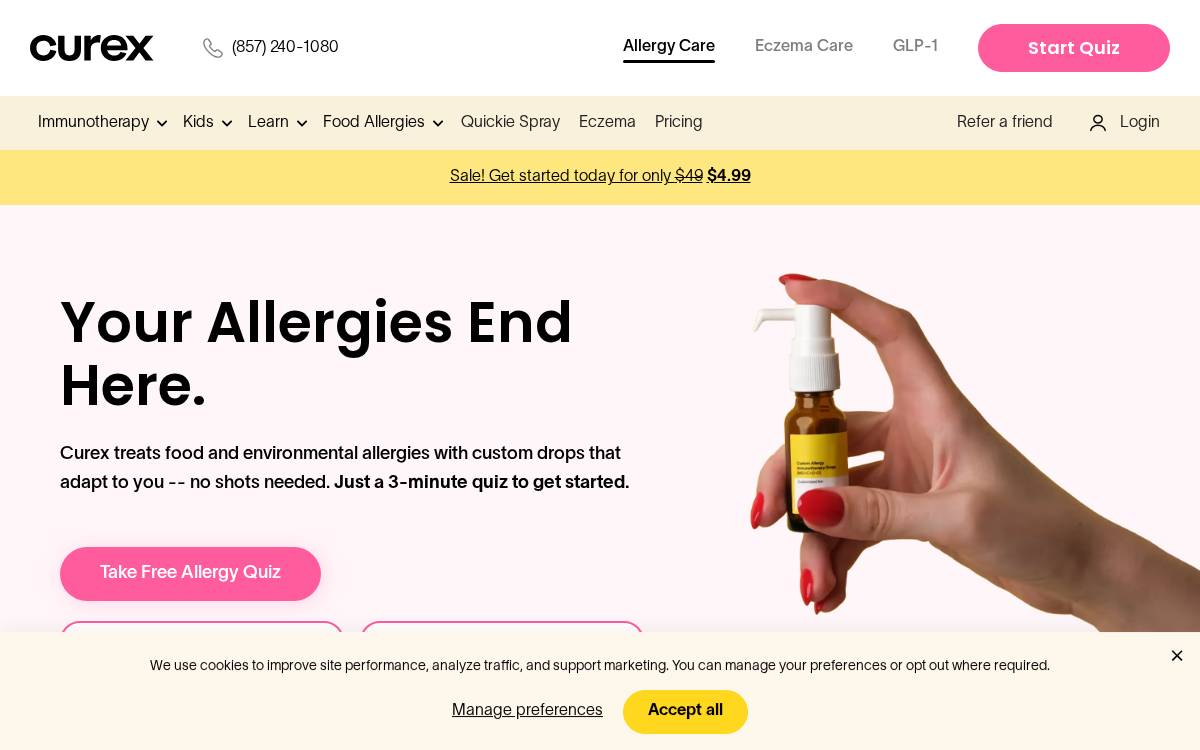 Curex website preview