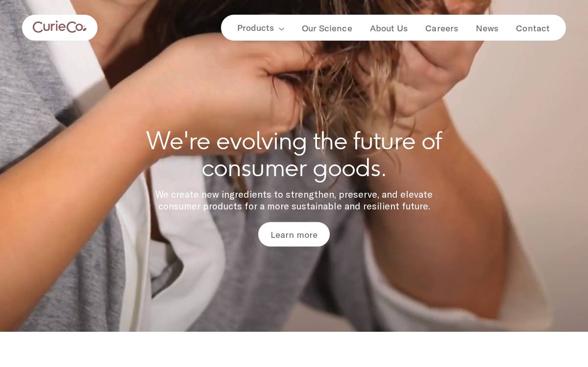 Curie Co website preview