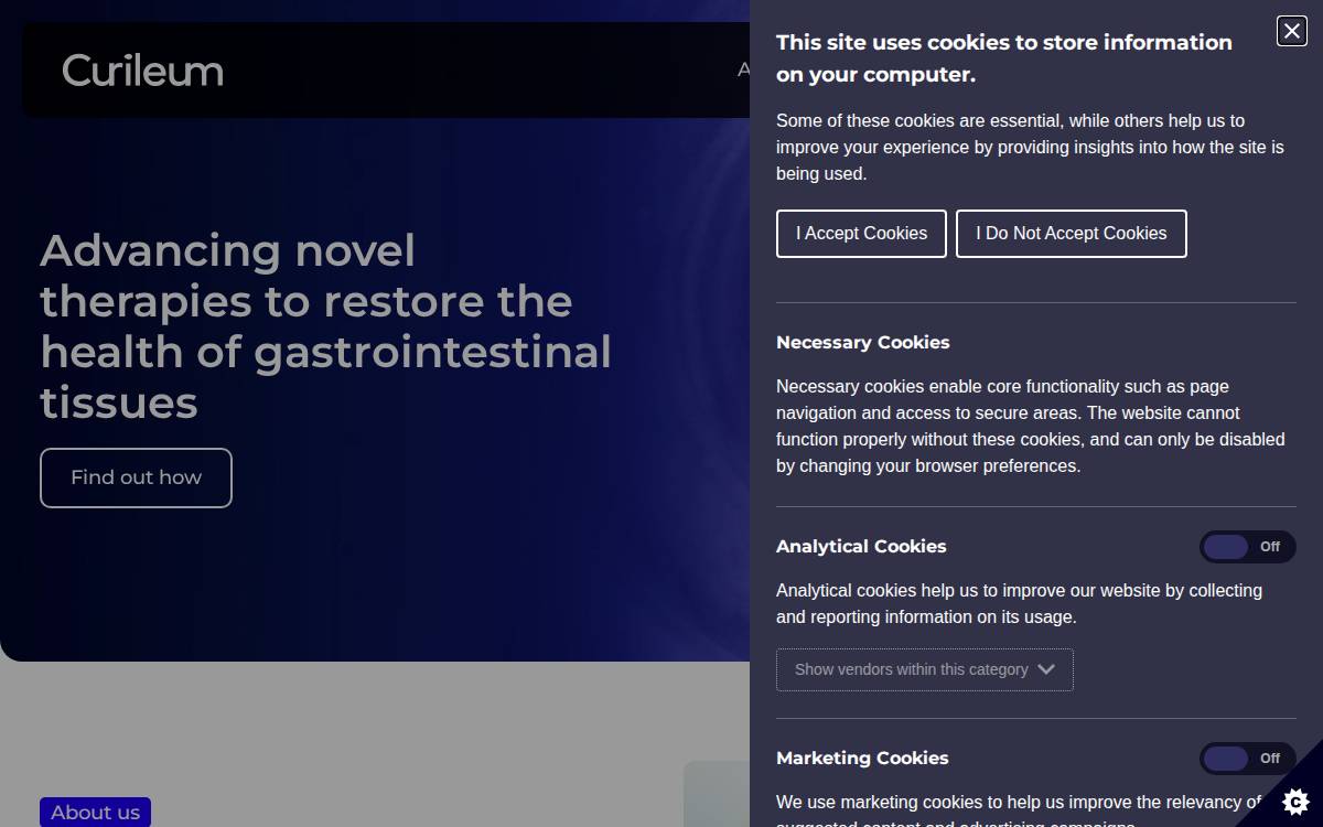 Curileum website preview
