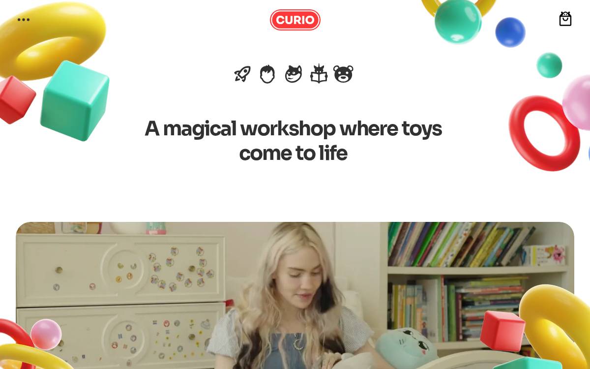 Curio website preview