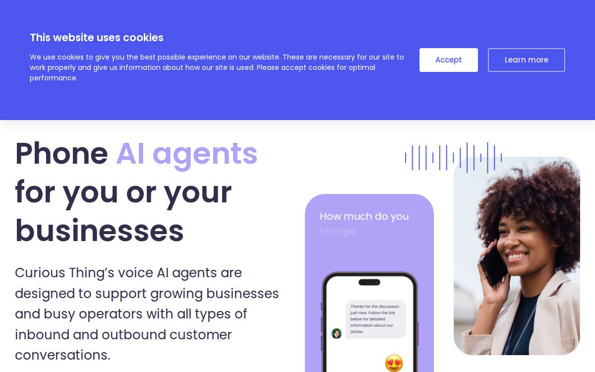 Curious Thing website preview