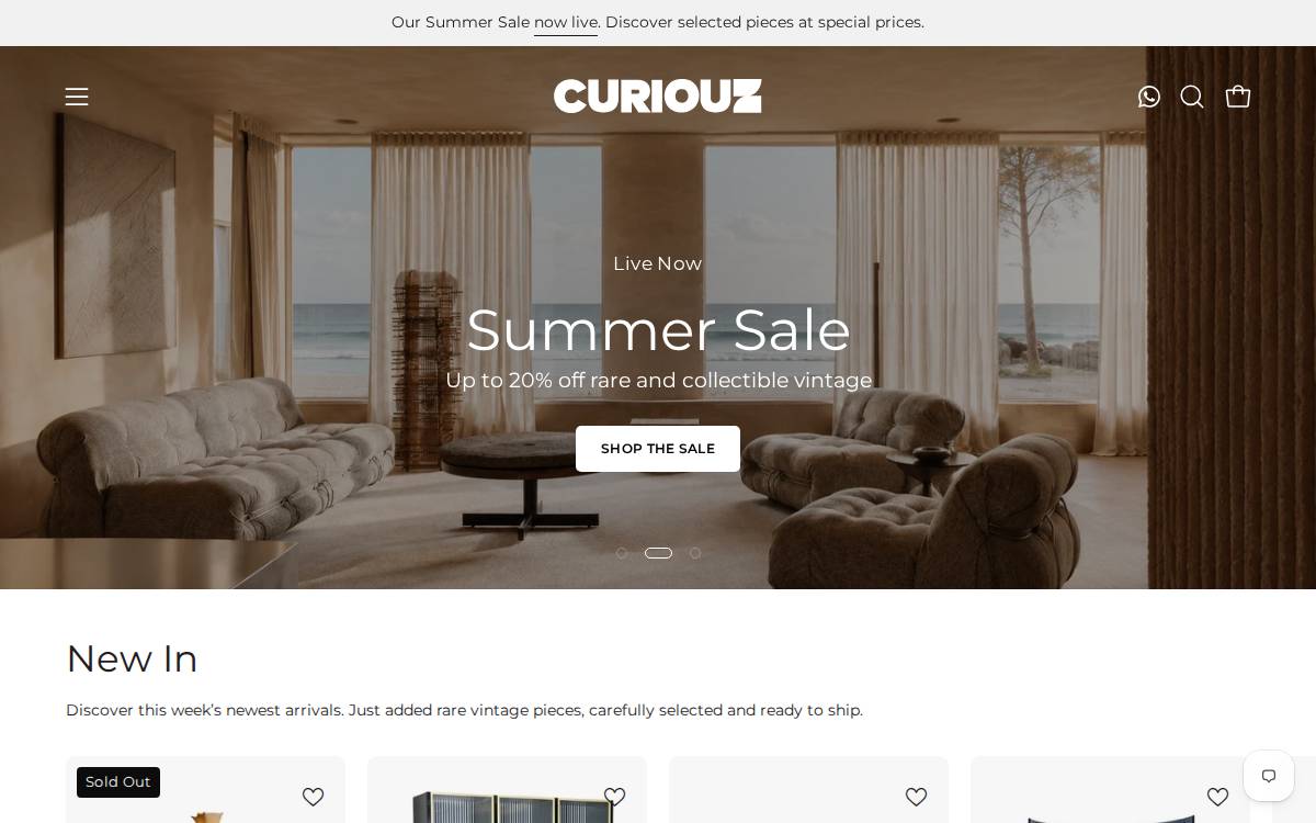 Curiouz website preview