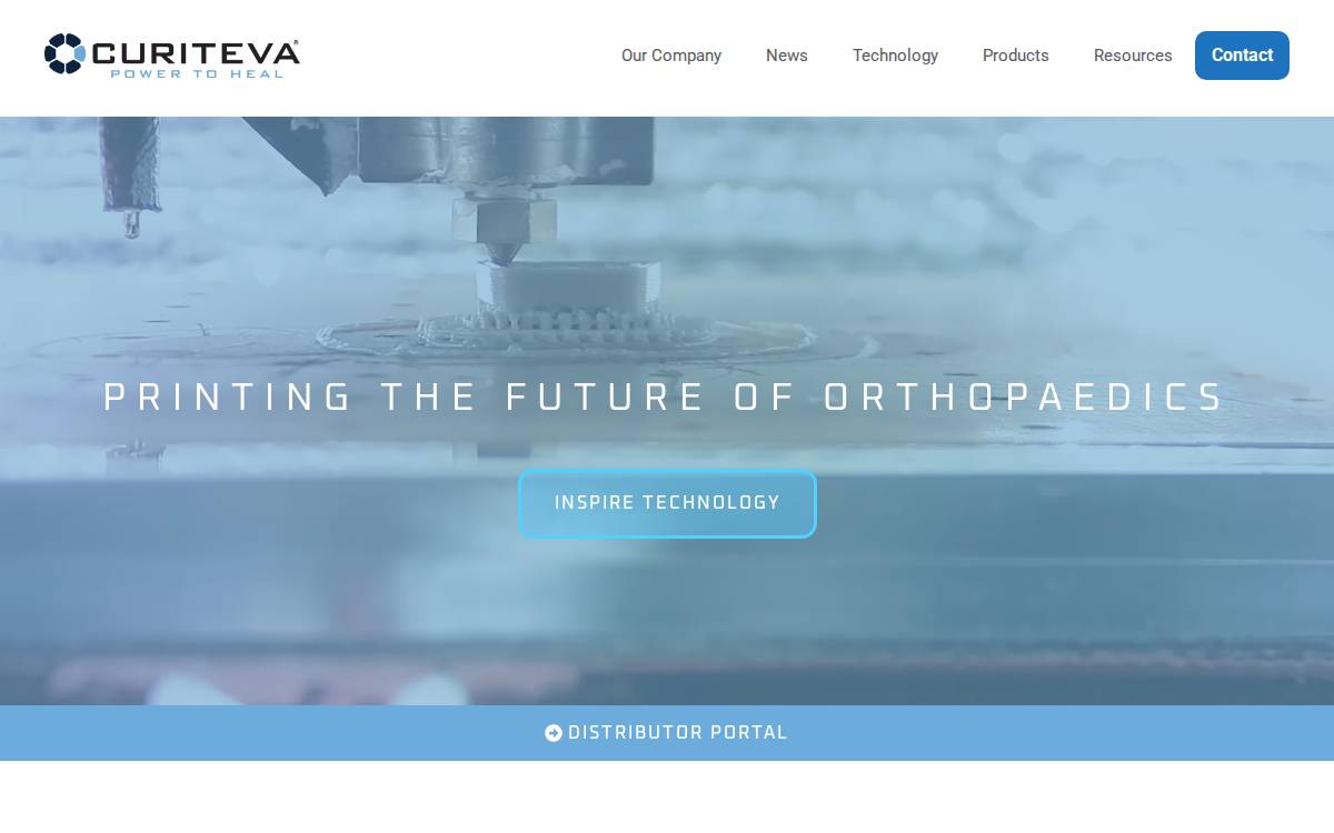 Curiteva website preview