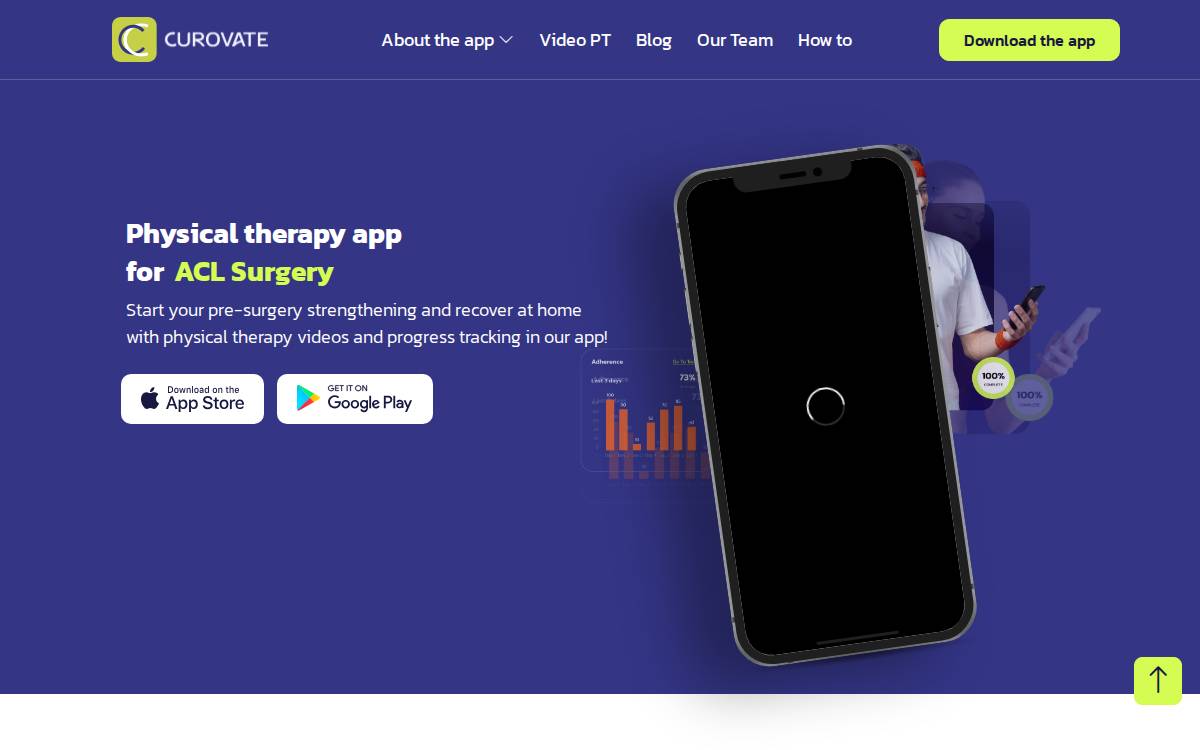 Curovate website preview