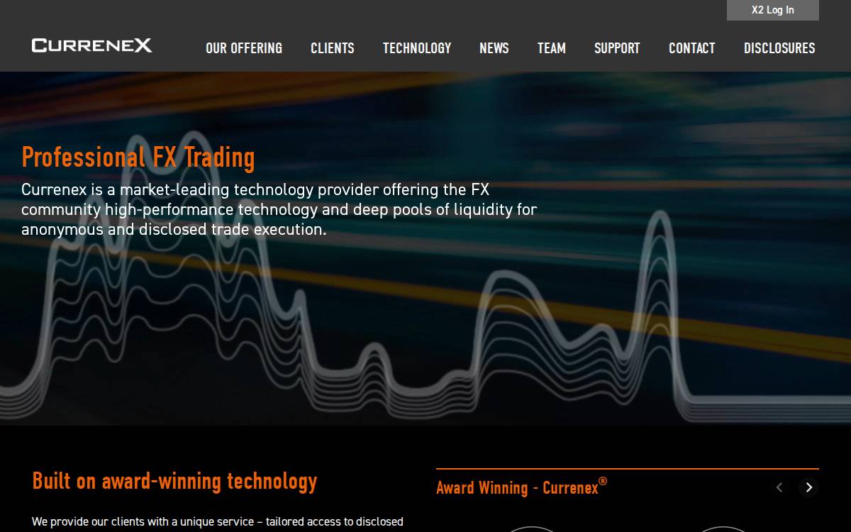 Currenex website preview