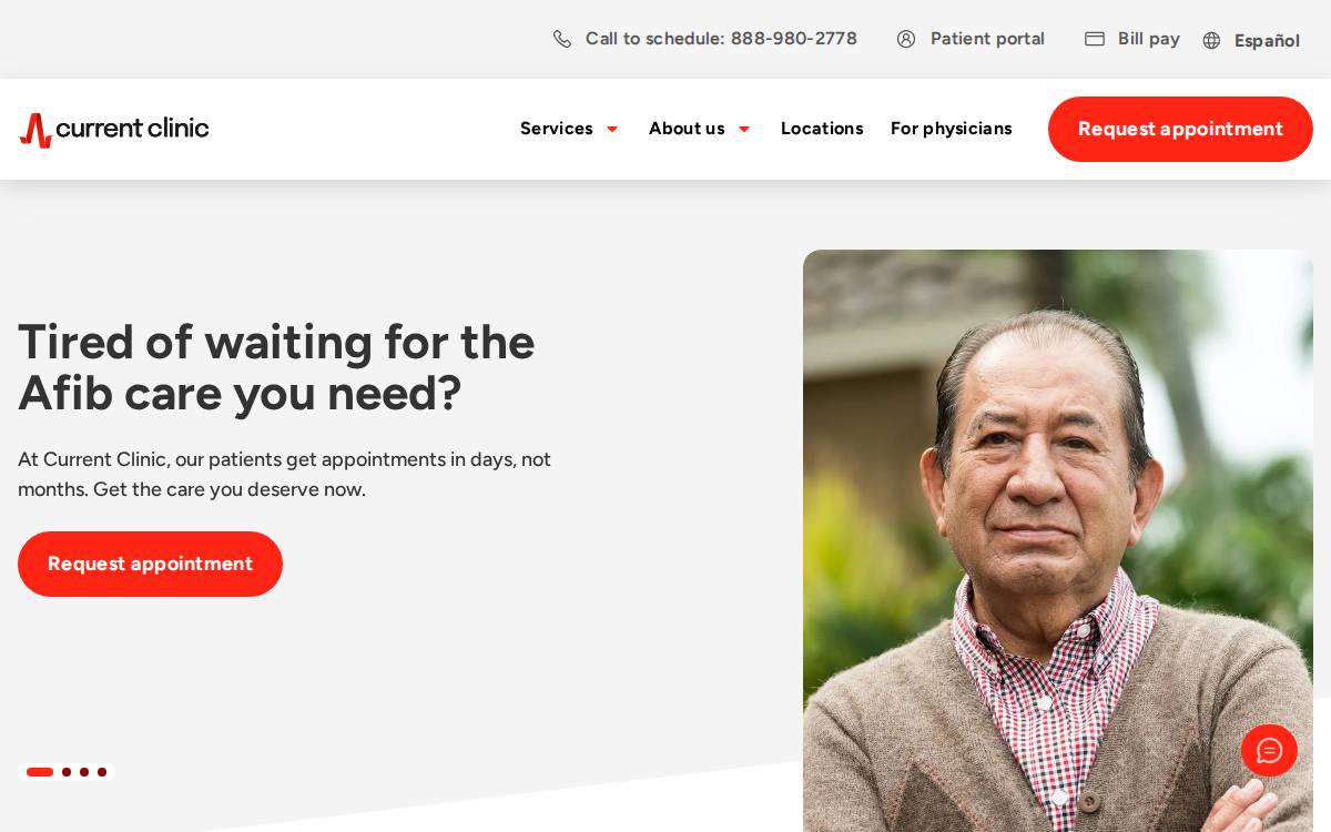 Current Clinic website preview
