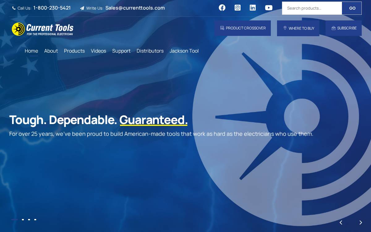 Current Tools website preview