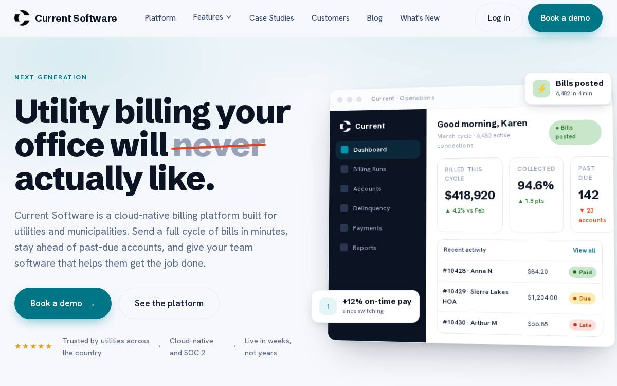 Currentsoftware website preview