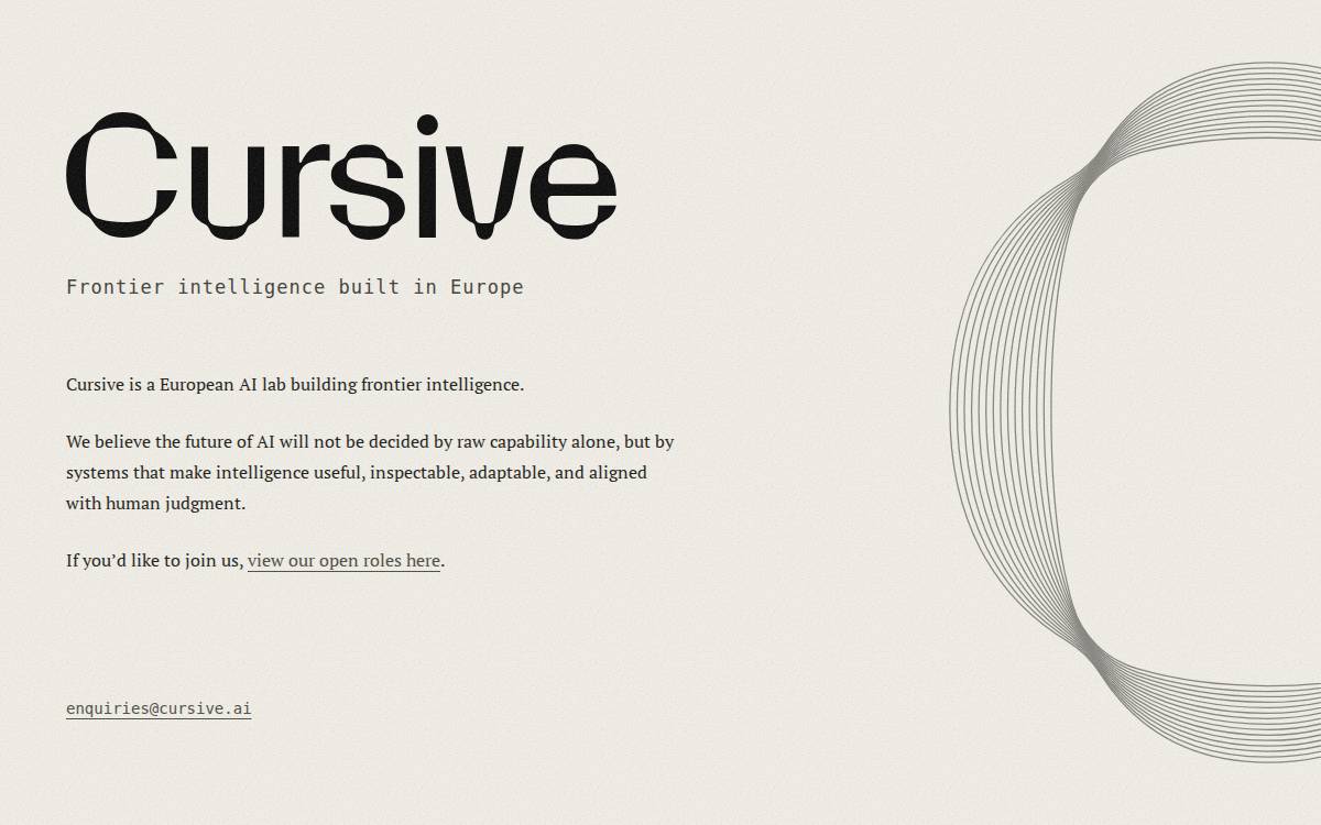 Cursive website preview