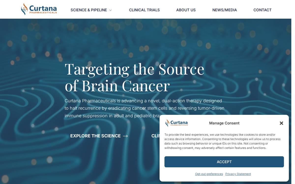 Curtanapharma website preview
