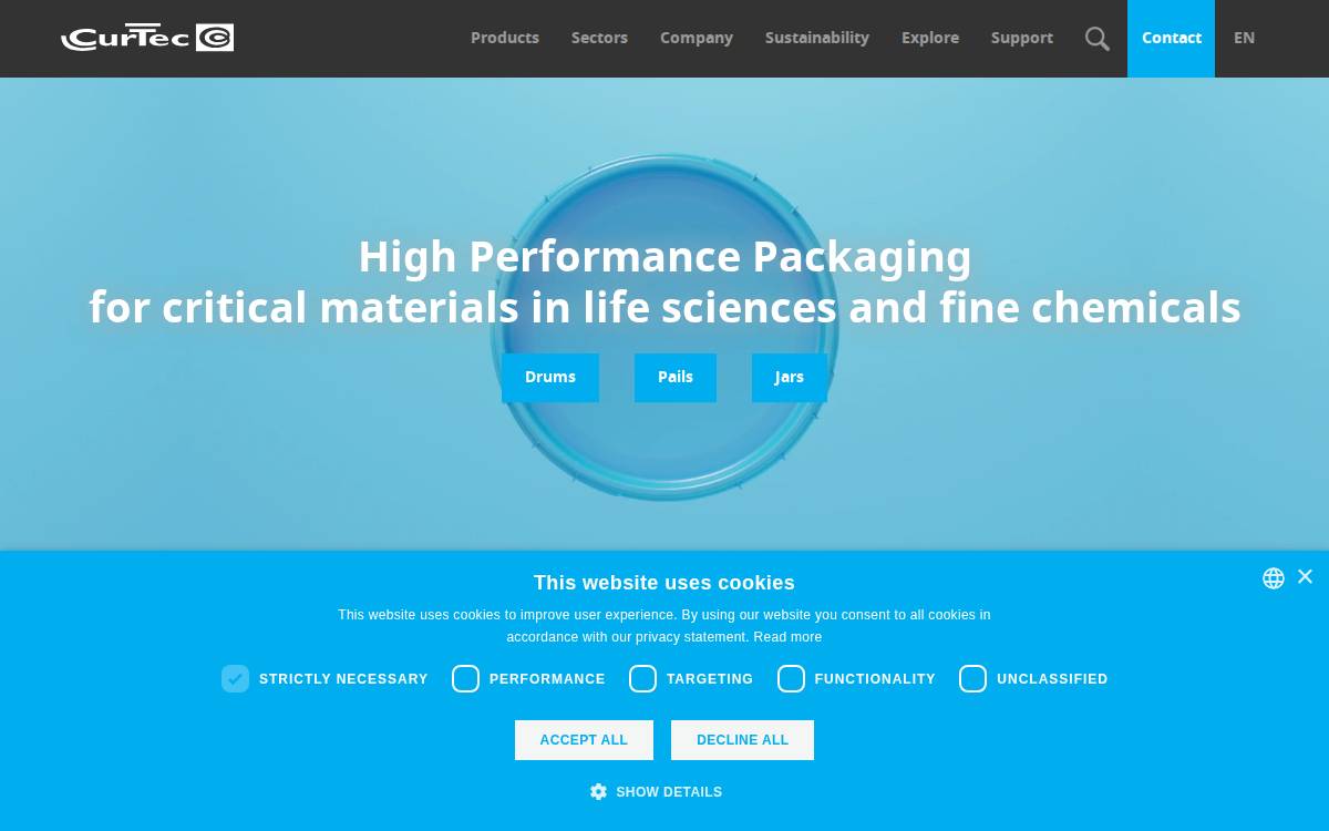Curtec website preview