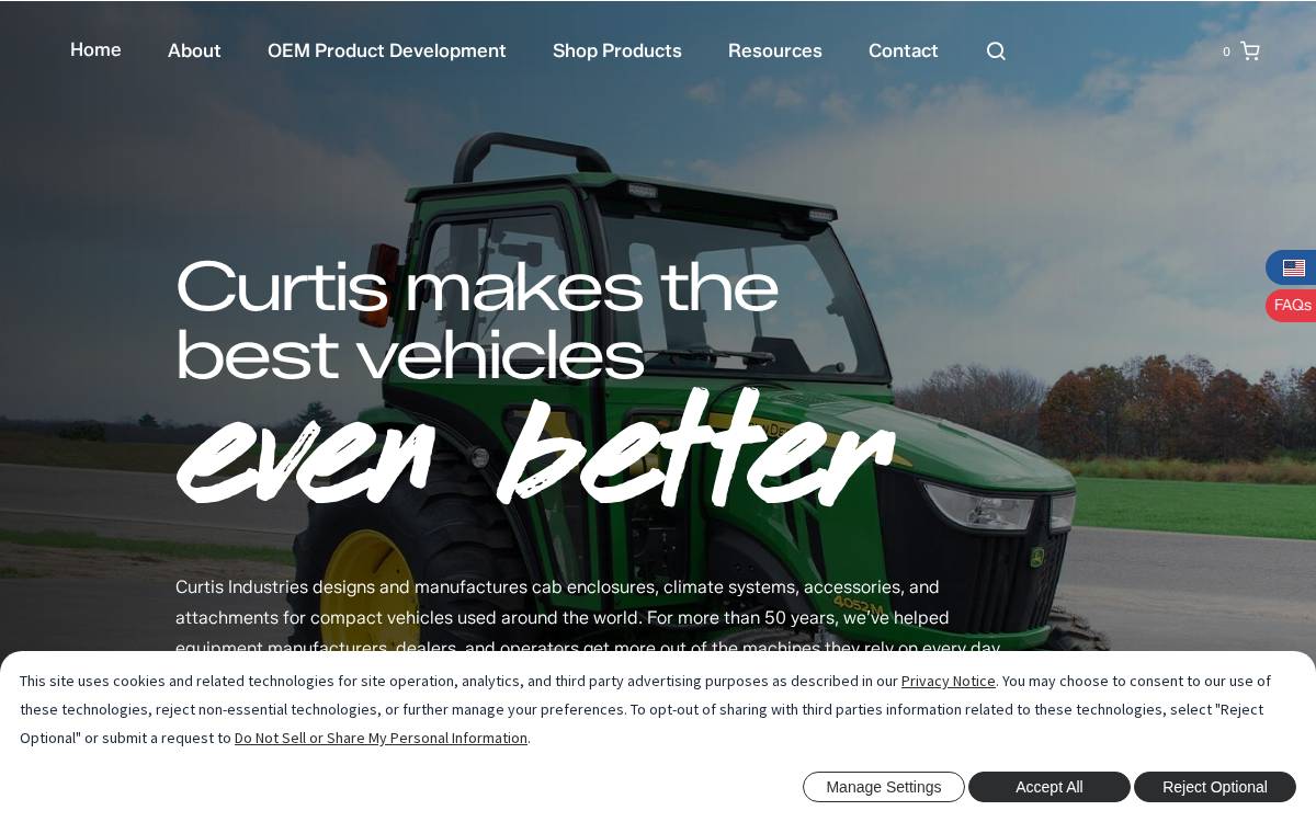 Curtis Industries, LLC website preview