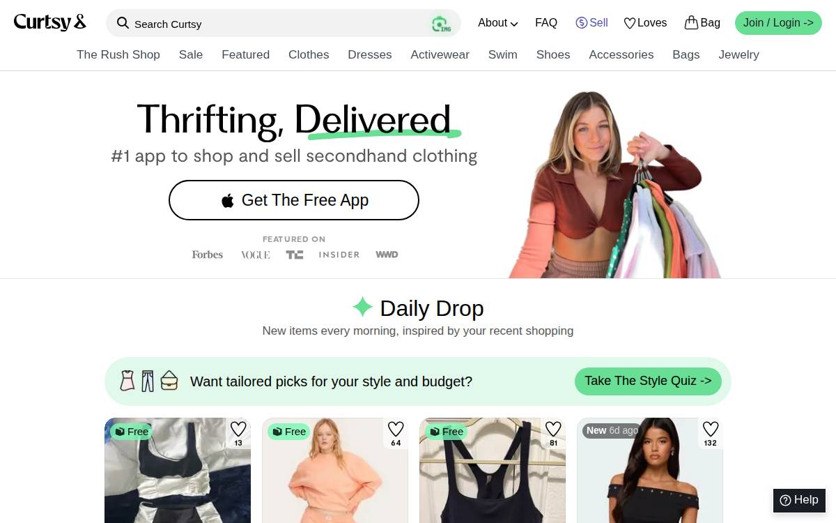 Curtsy website preview