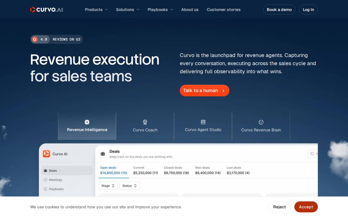 Curvo website preview