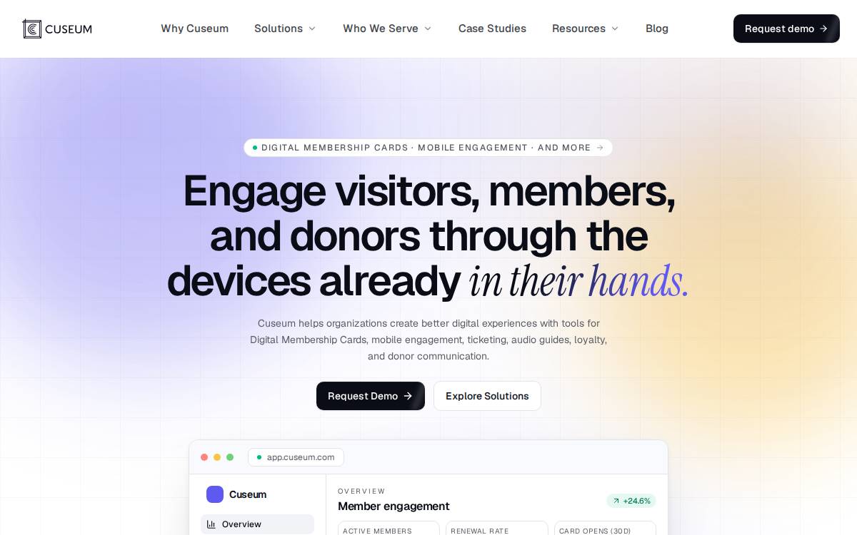 Cuseum website preview