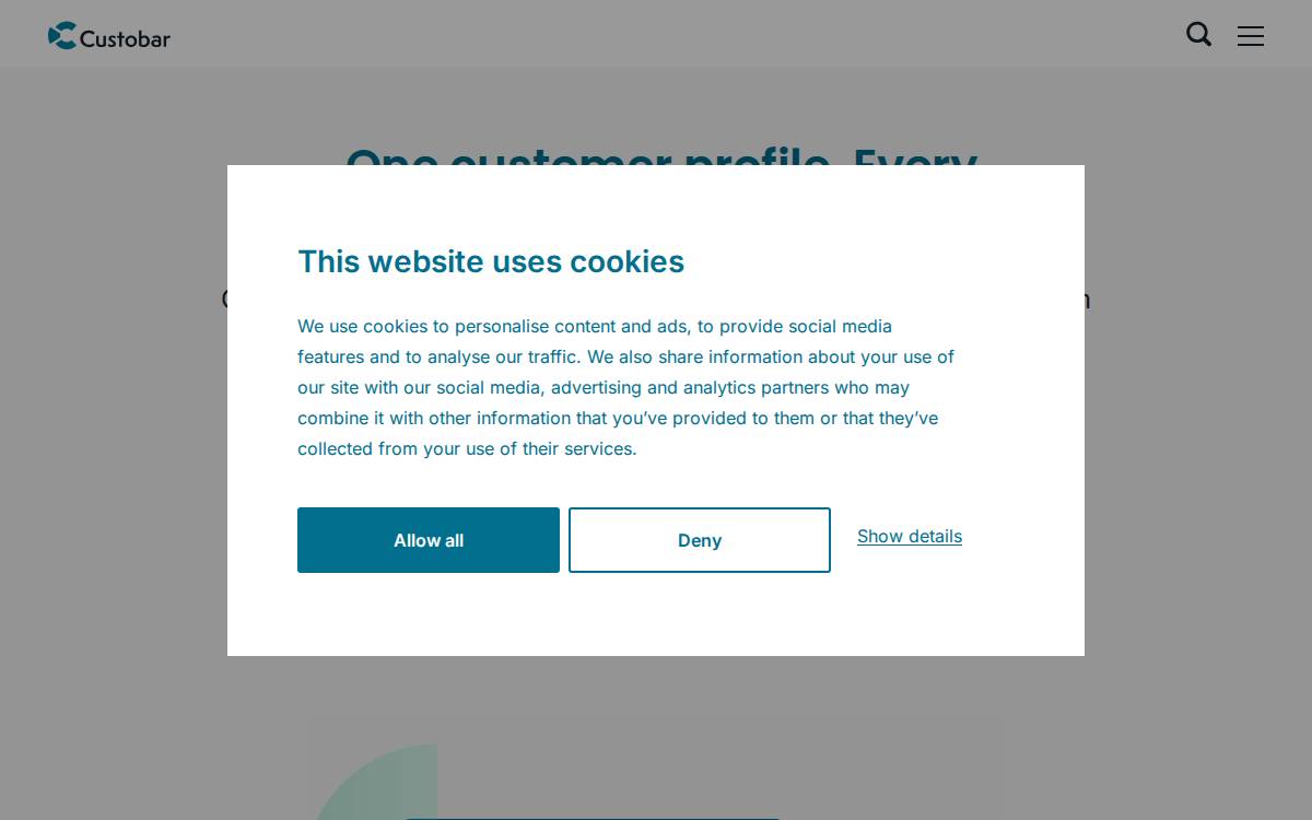 Custobar website preview
