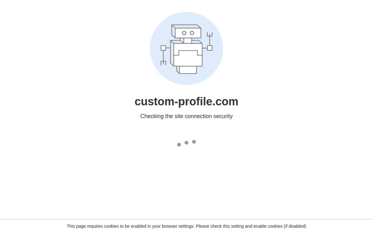 Custom Profile website preview