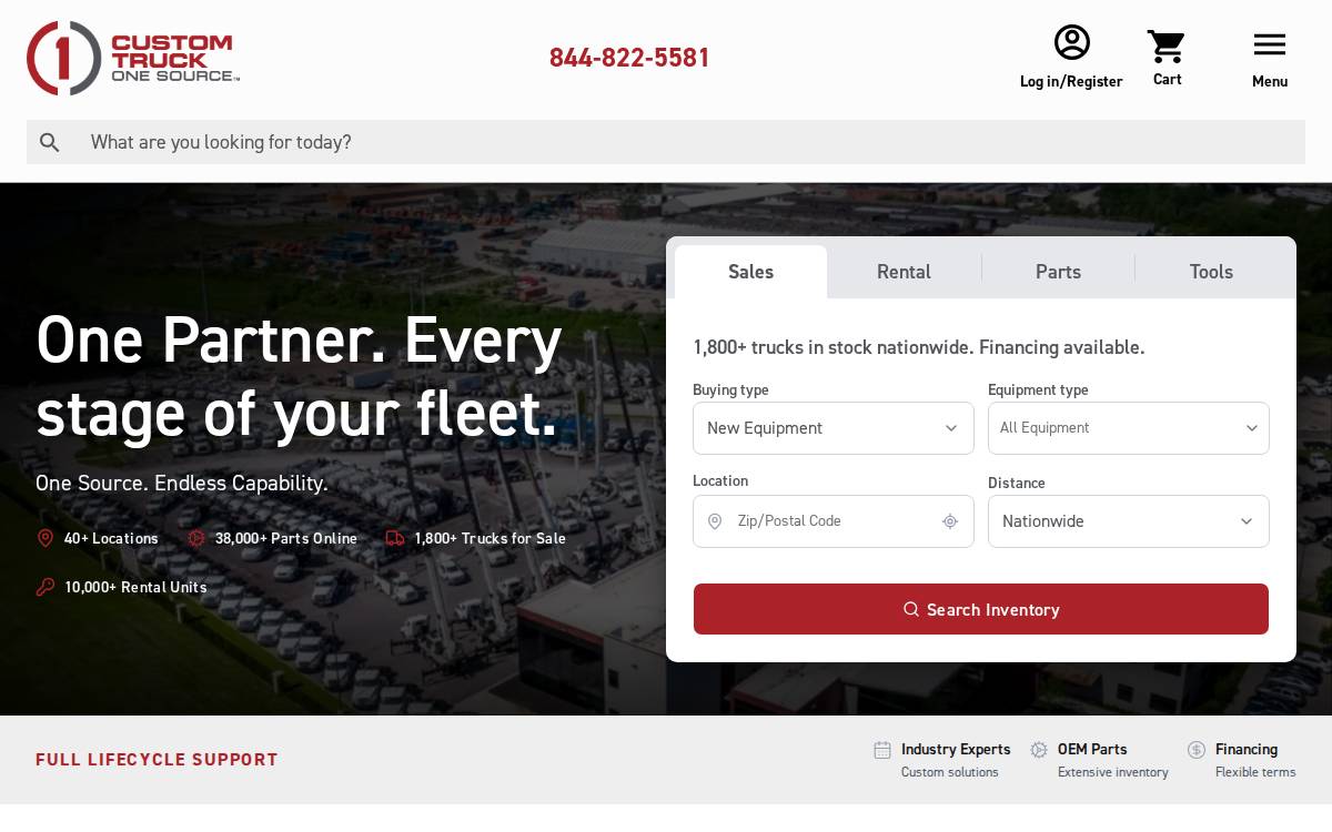 Custom Truck One Source website preview