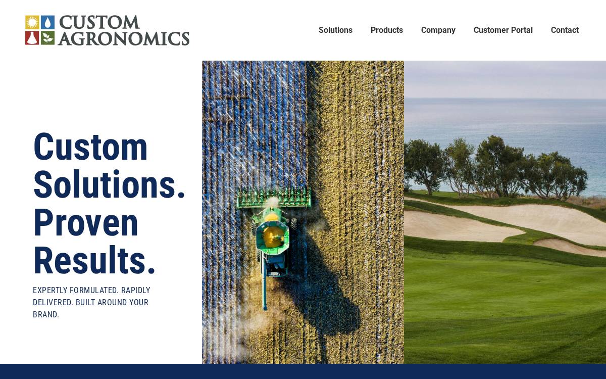 Custom Agronomics website preview