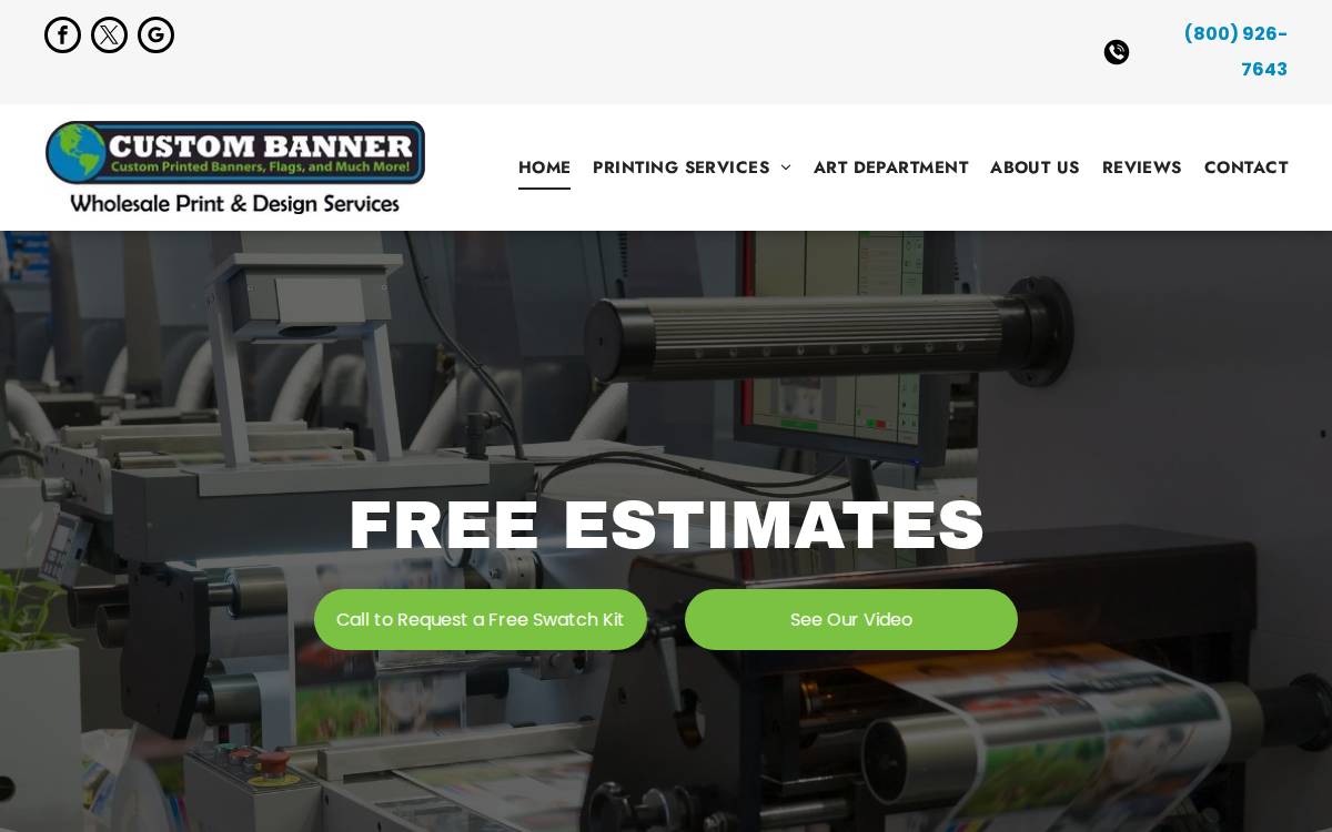 Custombanner website preview