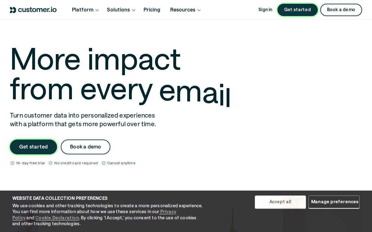 Customer website preview