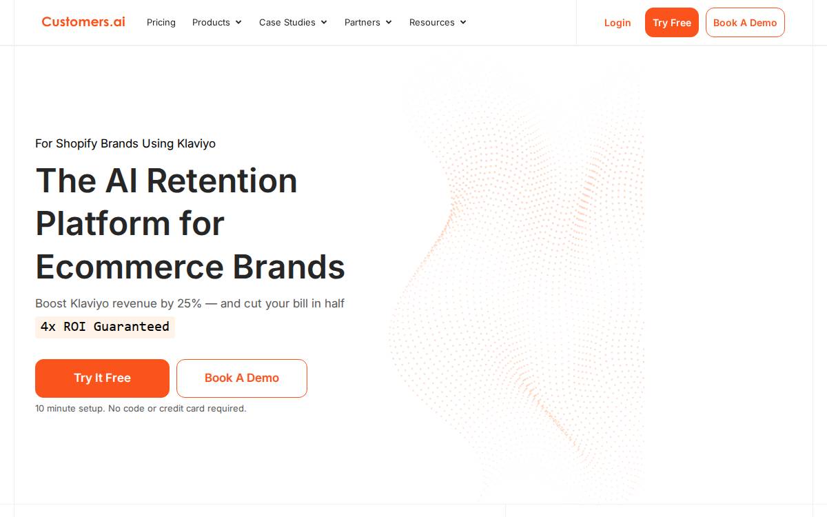 Customers website preview