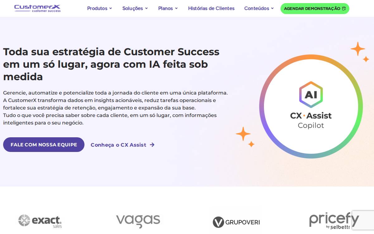 Customerx website preview