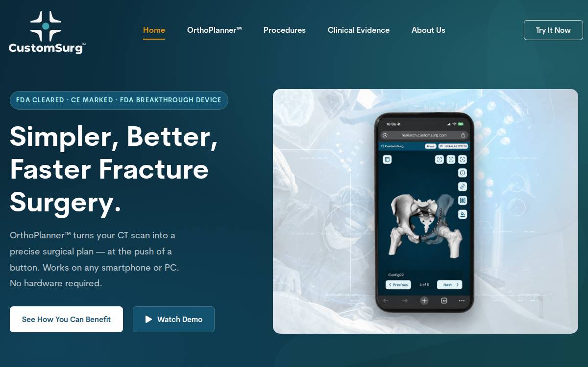 Customsurg website preview