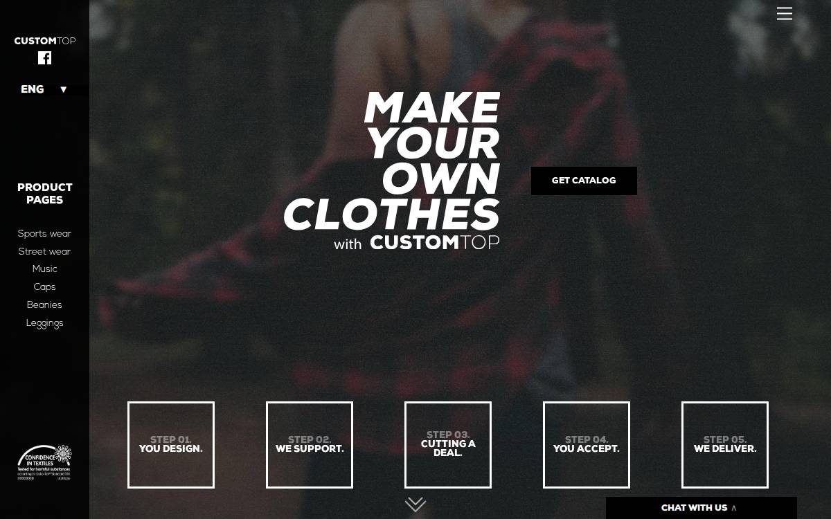 Customtop website preview
