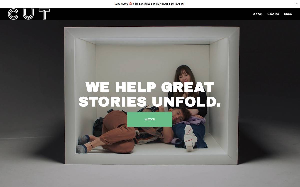 Cut website preview