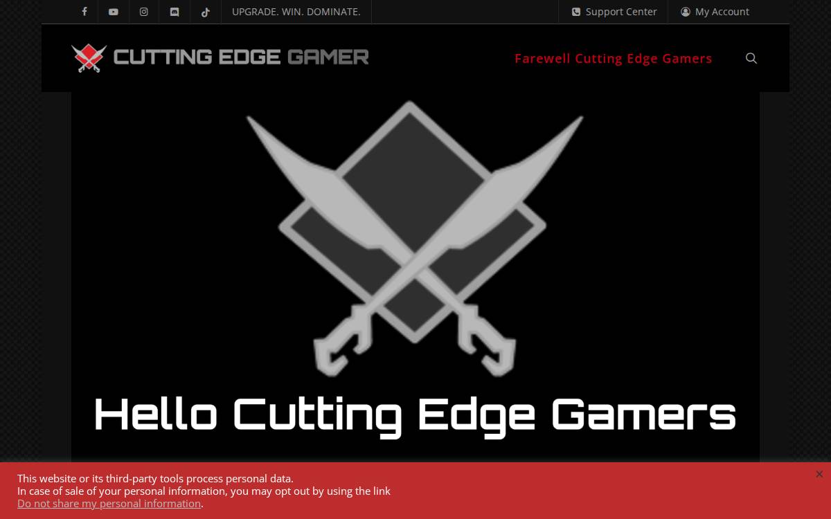 Cuttingedgegamer website preview