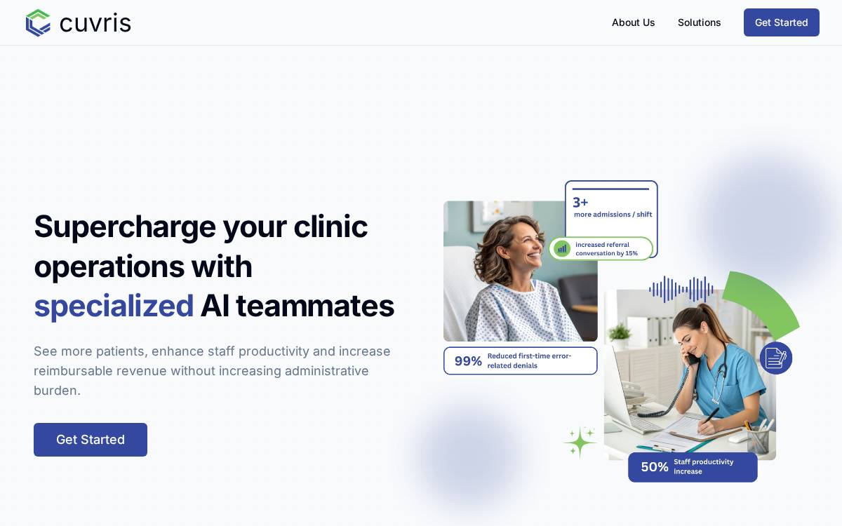 Cuvris Technologies website preview