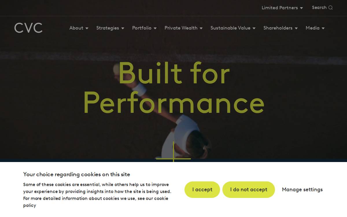 CVC Capital Partners website preview