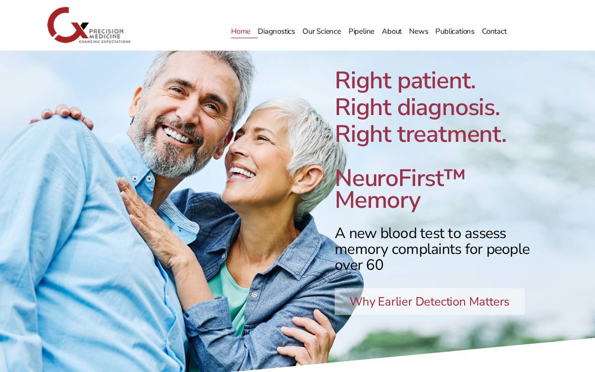 Cx Precision Medicine website preview
