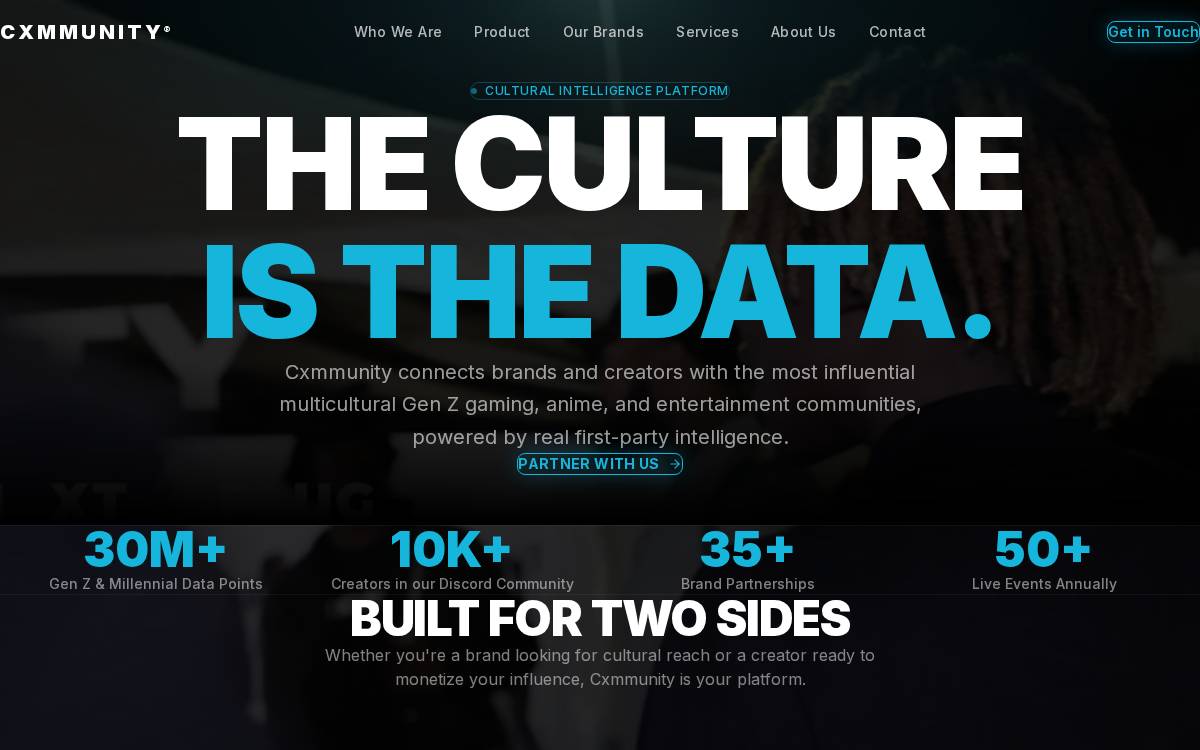 Cxmmunity website preview