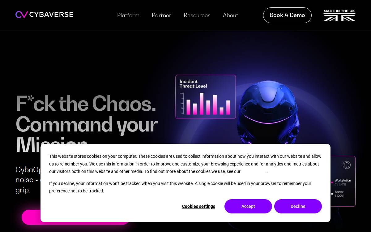 CybaVerse website preview