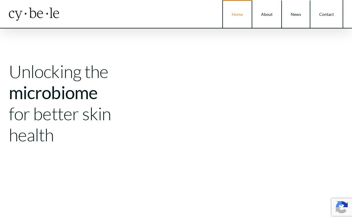 Cybele Microbiome website preview