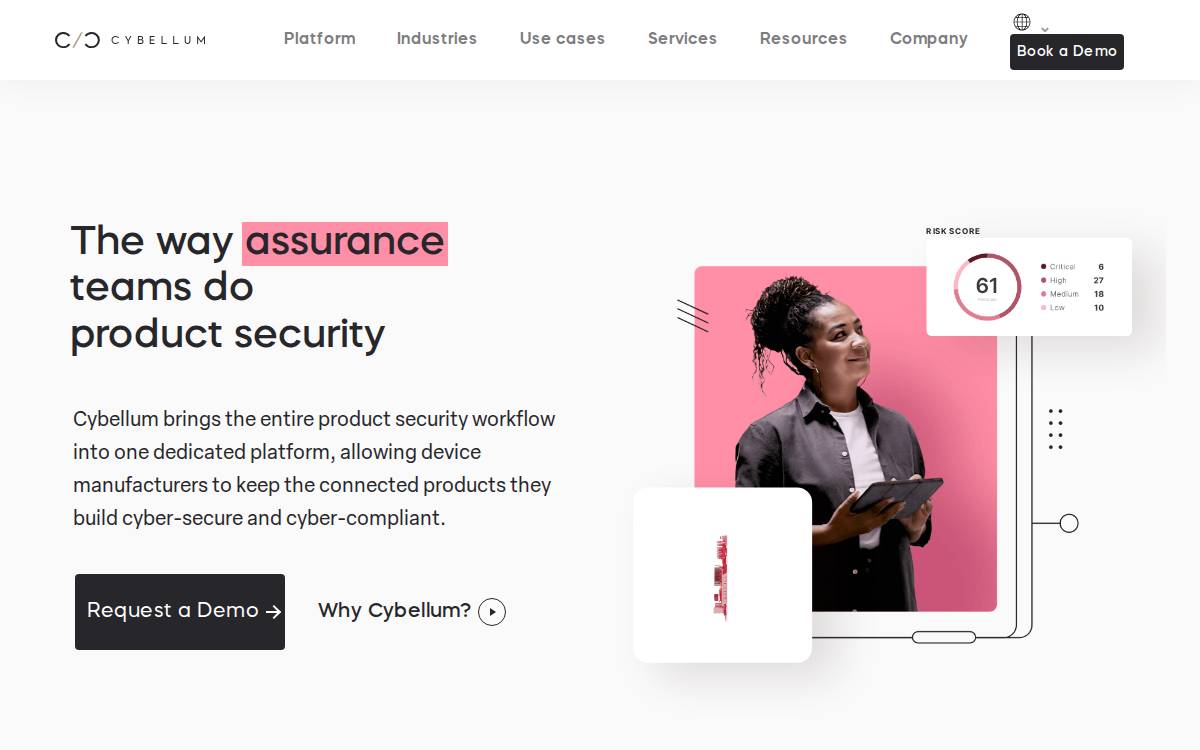 Cybellum website preview