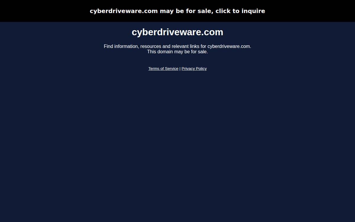 Cyber DriveWare website preview