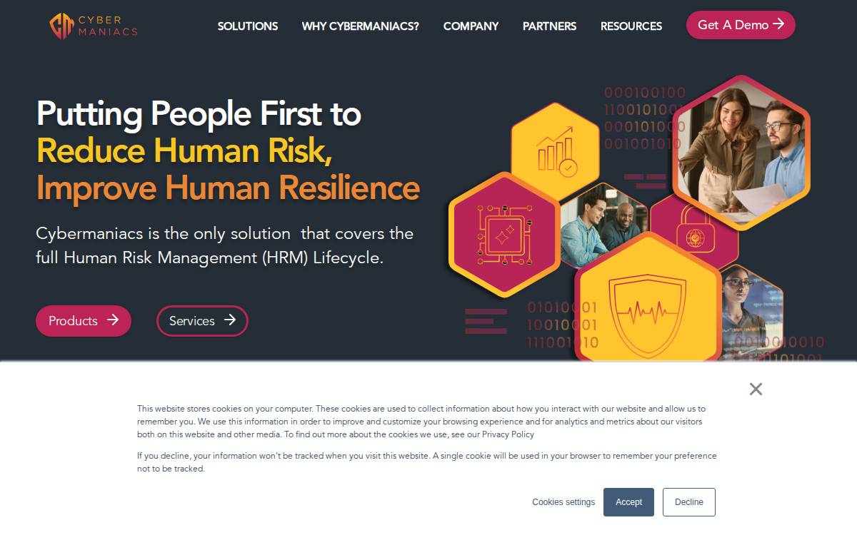 Cyber Maniacs website preview
