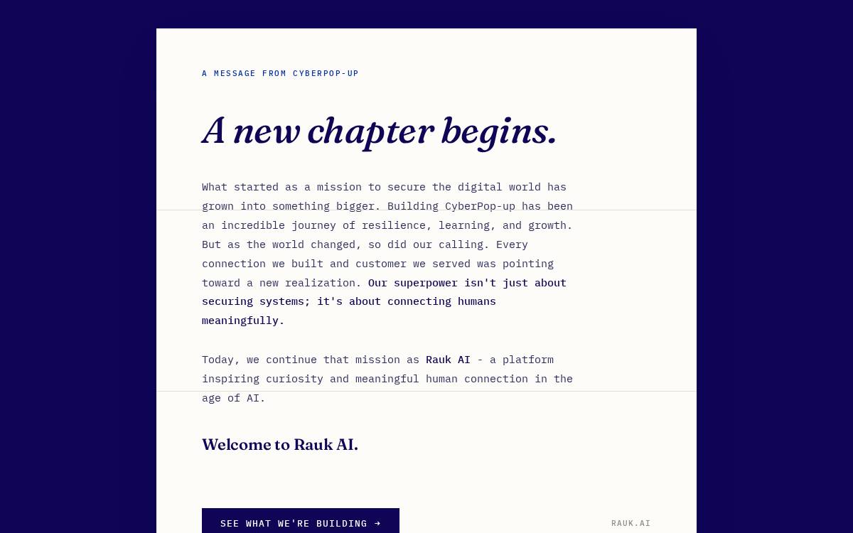 Cyber Pop-up website preview
