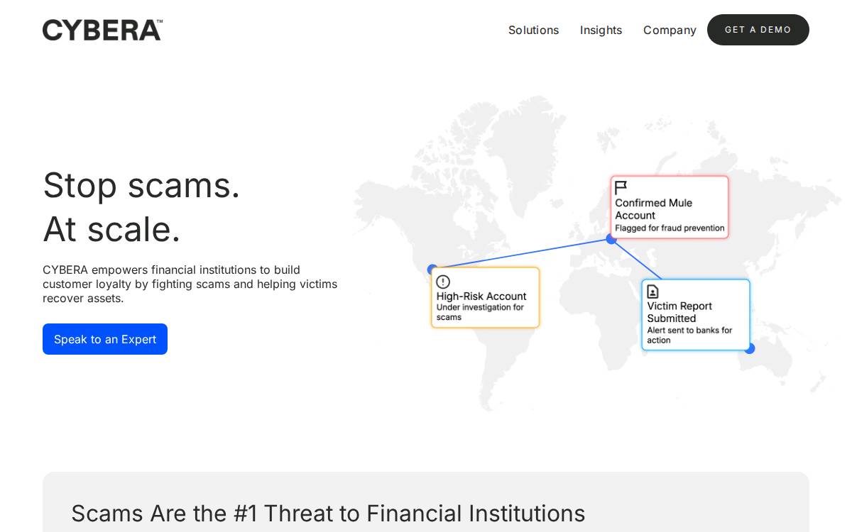 Cybera website preview
