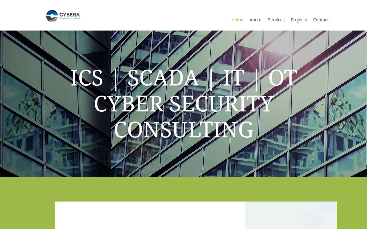 Cybera website preview