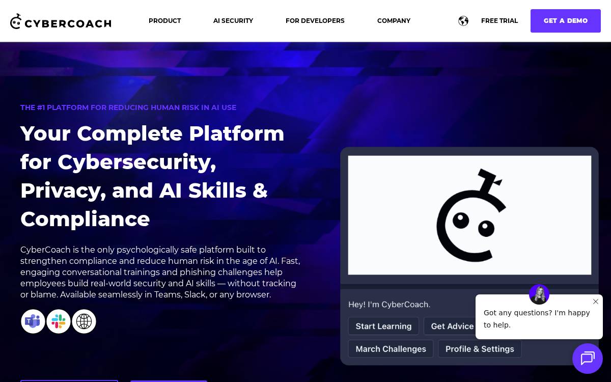 Cybercoach website preview